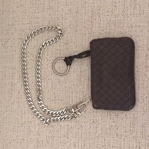 Bottega Veneta Brown Wallet on Chain Wristlet
